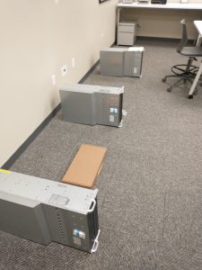 AI servers ready for install in MATRIX headquarters.